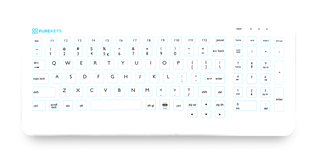 Clavier silicone série Cleantype® Prime Pro+ - Nicomed