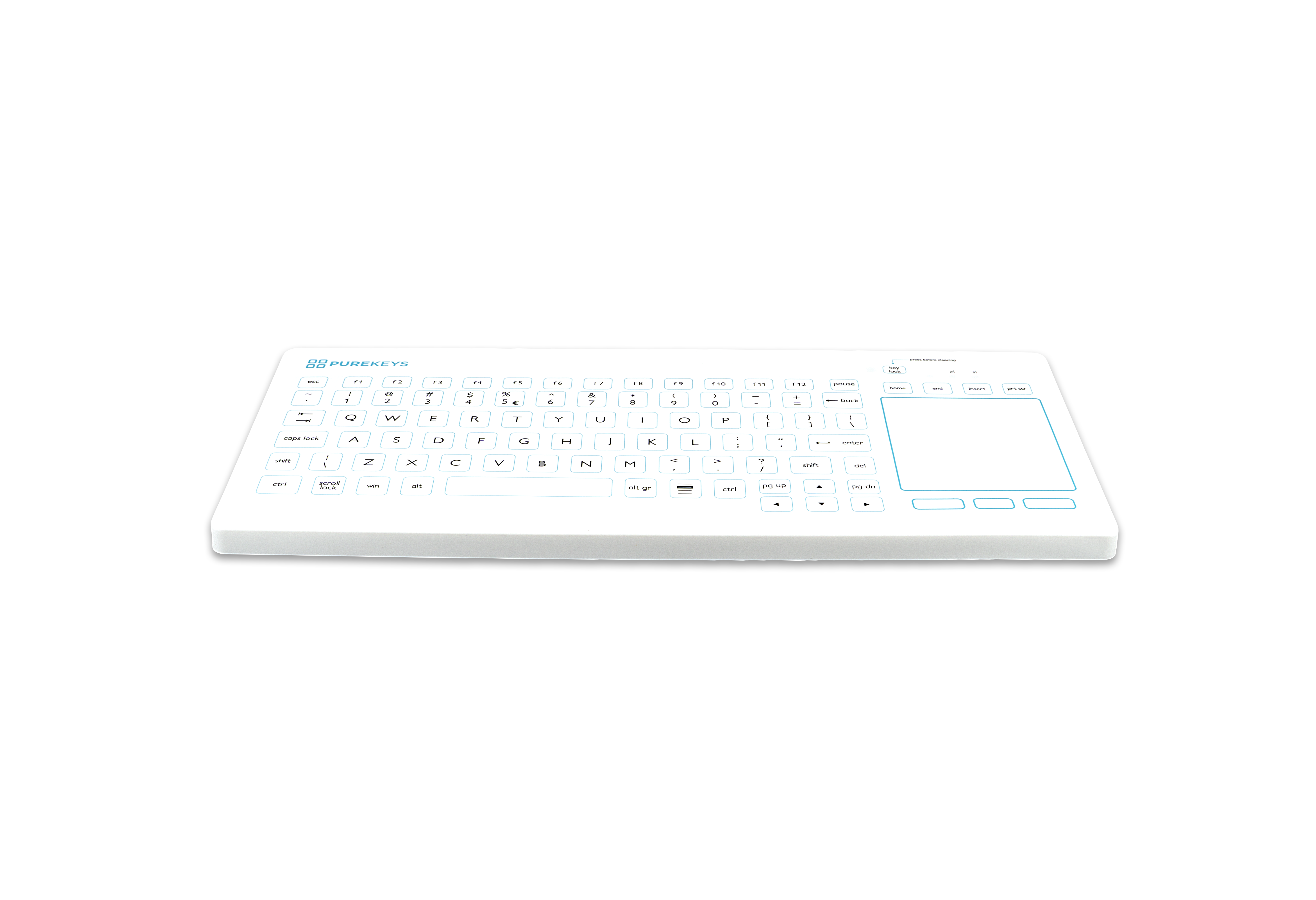 Medical Keyboard with touchpad