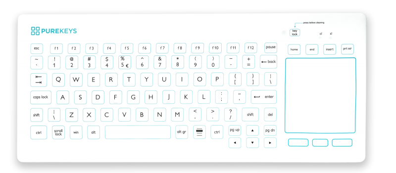 Purekeys Medical Keyboard Touchpad Purekeys Medical Keyboard Touchpad